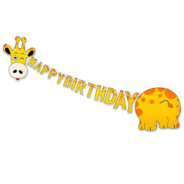 Giraffe Happy Birthday Jointed Banner